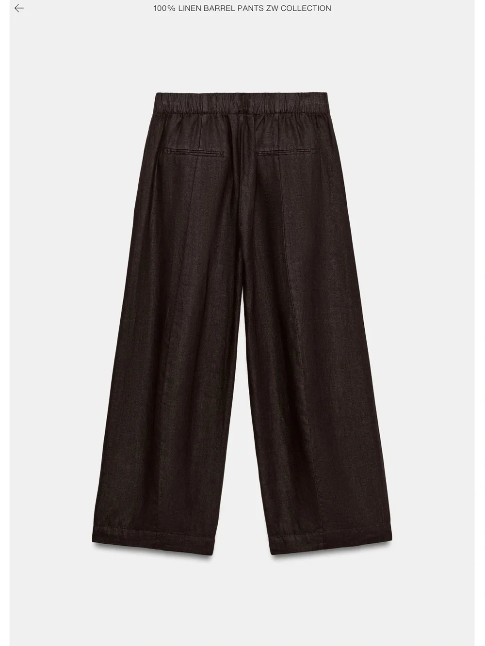 Linen barrel pant